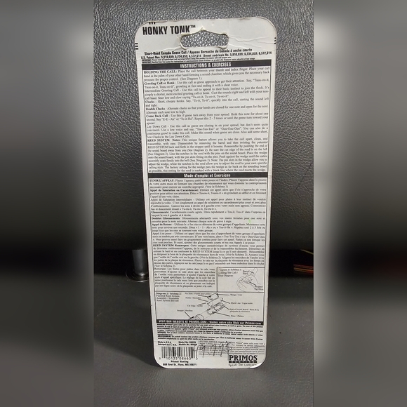 PRIMOS HUNTING HONKY TONK SHORT REED CANADA GOOSE CALL - Picture 2 of 2